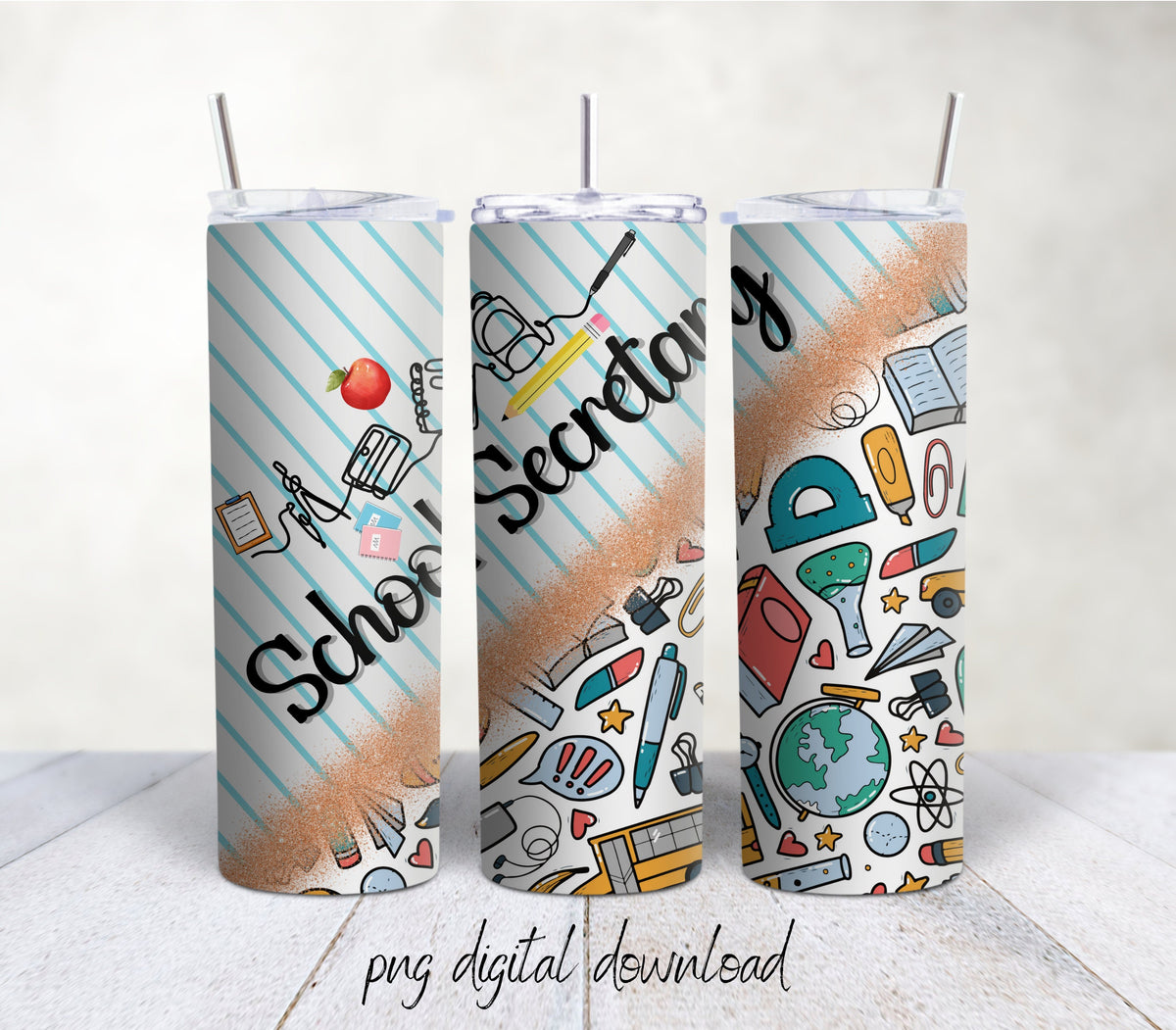 School Secretary 20oz Sublimation Tumbler Design - PNG Digital Download