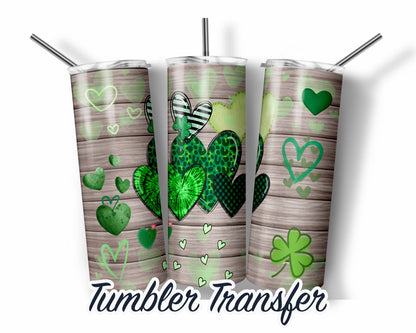 St. Patrick's Day  Sublimation Transfer Print For 20 oz - 30 oz Skinny Tumbler - Ready To press - Heat Transfers