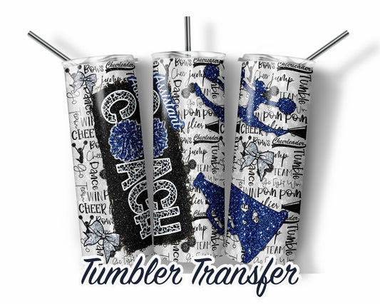 Blue Assistant Cheer COACH  Sublimation Transfer Print 20 oz -30 oz Tumbler - Ready To press - Heat Transfers