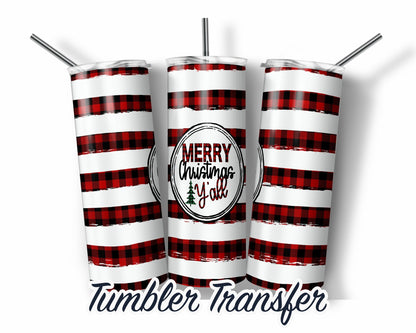 Christmas  Sublimation Transfer Print For 20 oz Tumbler - 30 oz Skinny Tumbler - Ready To press - Heat Transfers