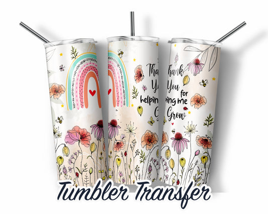 Crayon Teacher  Sublimation Transfer Print For 20 oz Tumblers - 30 oz Tumblers - Ready To press - Heat Transfers