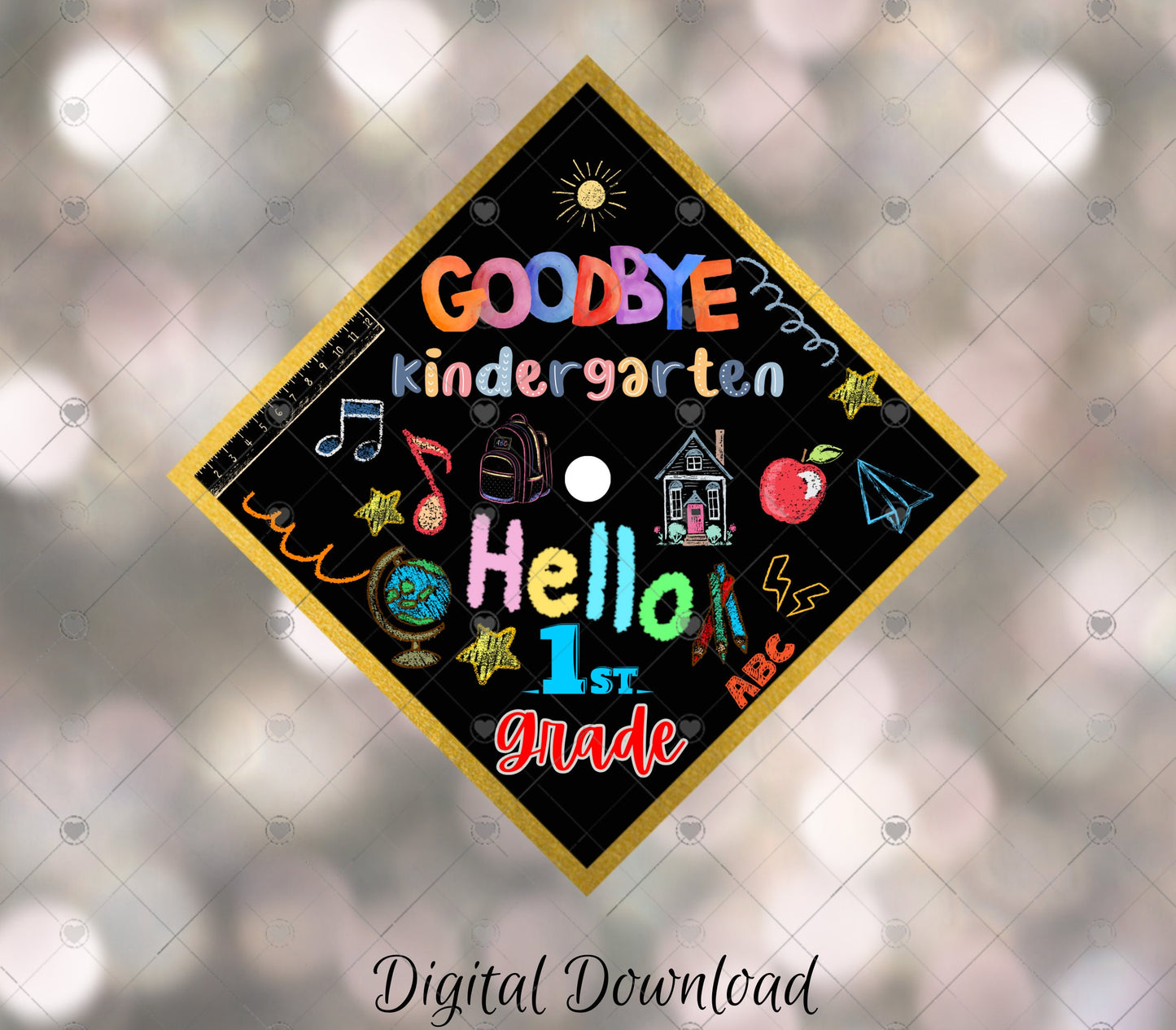 Graduation Cap Topper Sublimation Design - PNG Digital Download