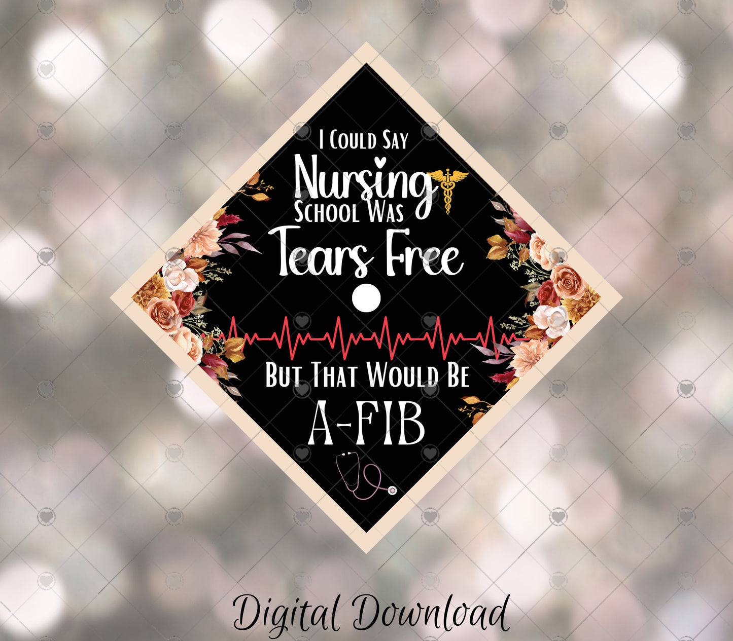 Graduation Cap Topper Design - PNG Digital Download