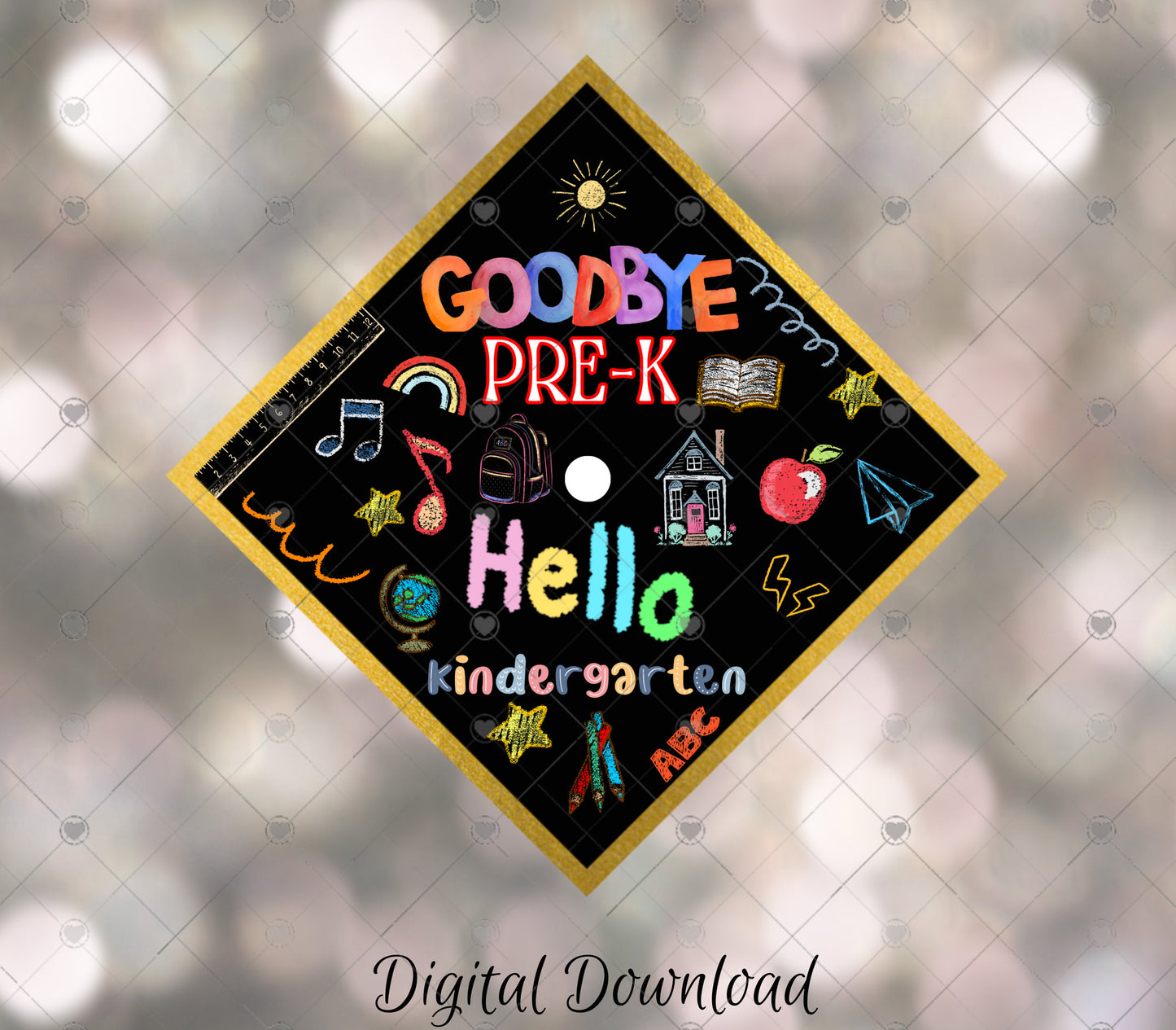 Graduation Cap Topper Design - PNG Digital Download