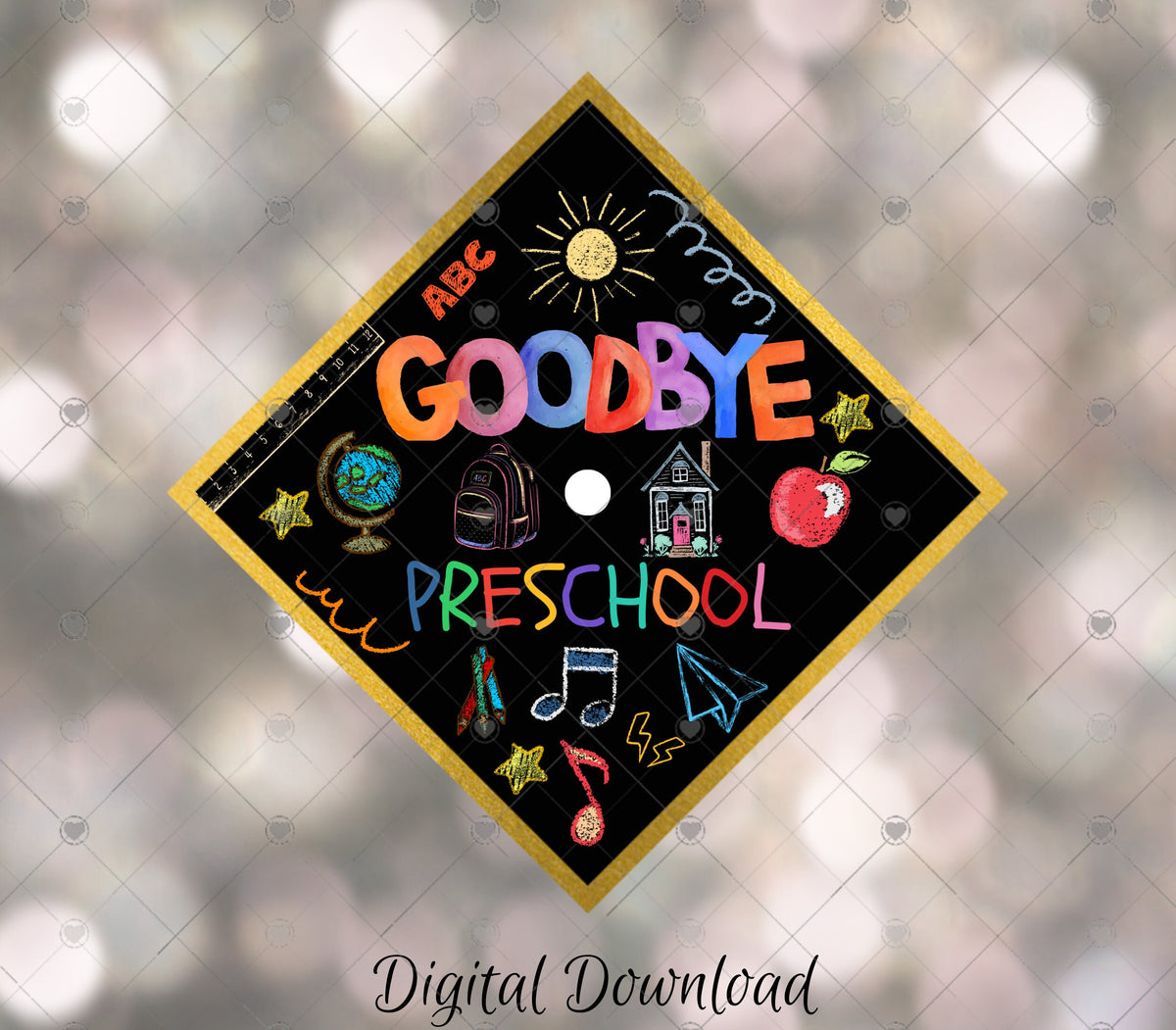 Graduation Cap Topper Design - PNG Digital Download