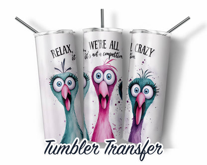 Chickens  Sublimation Transfer Print For 20 oz Tumblers - 30 oz Tumblers - Ready To press - Heat Transfers