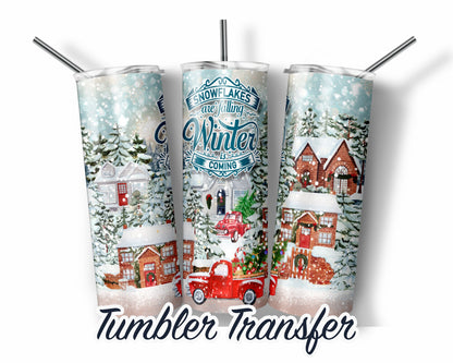 Christmas  Sublimation Transfer Print For 20 oz Tumbler - 30 oz Skinny Tumbler - Ready To press - Heat Transfers