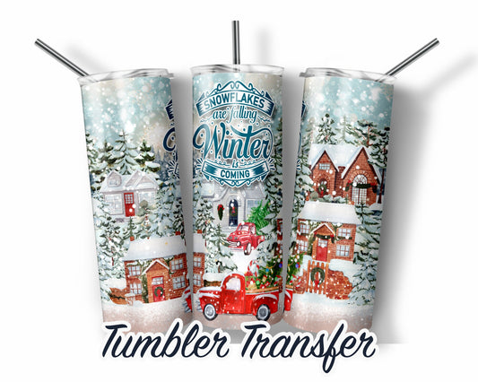 Christmas  Sublimation Transfer Print For 20 oz Tumbler - 30 oz Skinny Tumbler - Ready To press - Heat Transfers