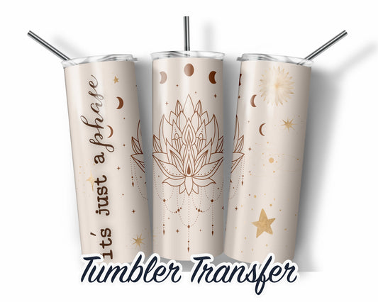 Celestial, Astrological  Sublimation Transfer Print 20 oz Skinny Tumbler - 30oz Skinny Tumbler - Ready To press Heat Transfers