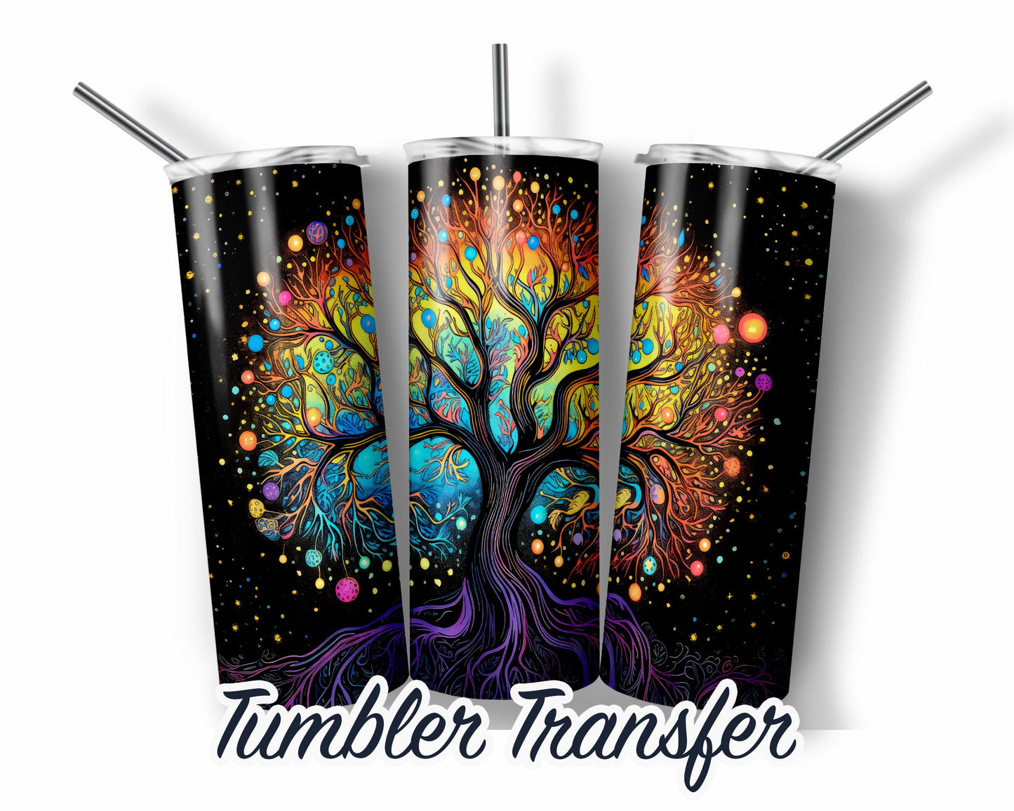 Tree of life  Sublimation Transfer Print 20 oz Skinny Tumbler - 30oz Skinny Tumbler - Ready To press Heat Transfers