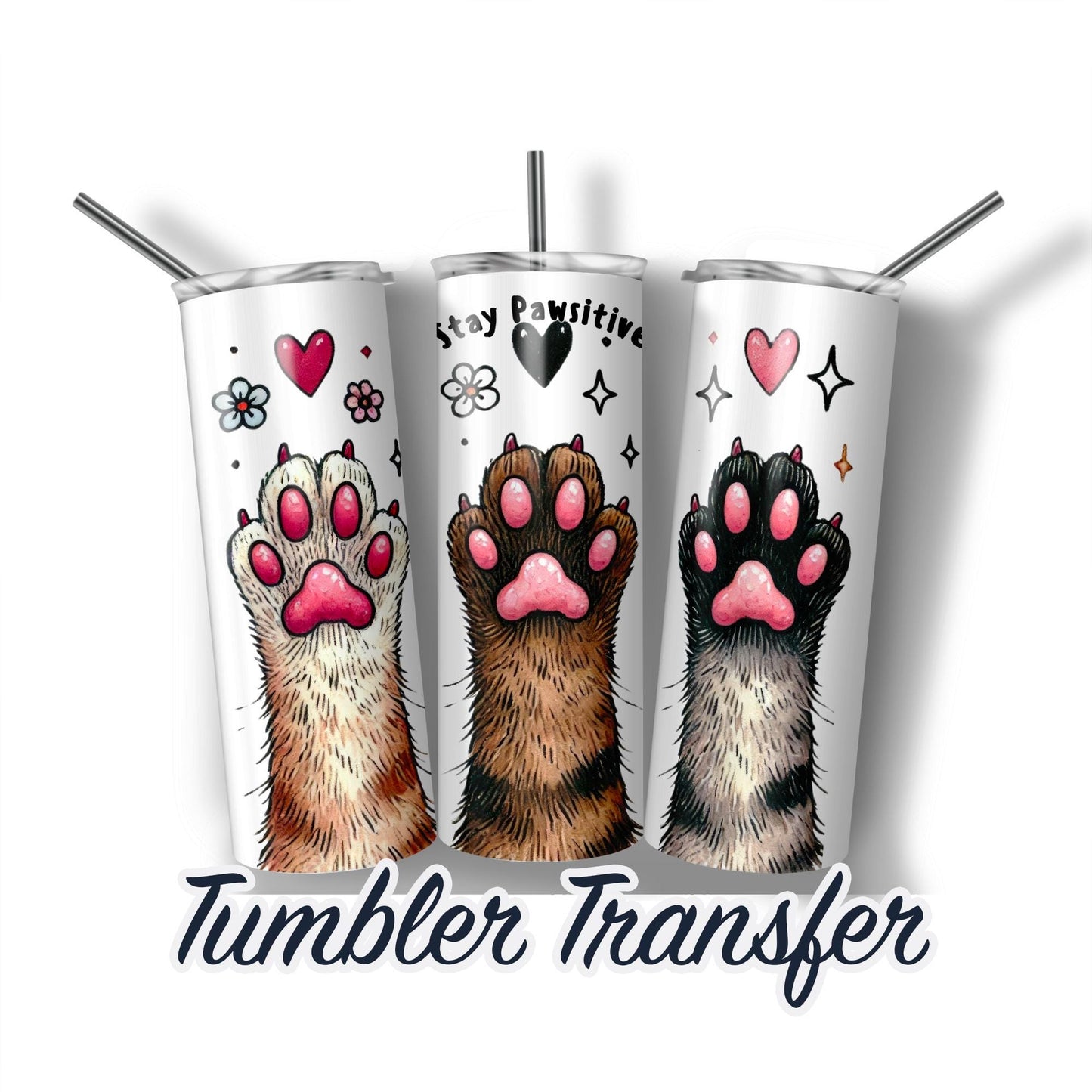 Cat Lover  Sublimation Transfer Print For 20 oz Tumblers - 30 oz Tumblers - Ready To press Transfers - Ships Next Day