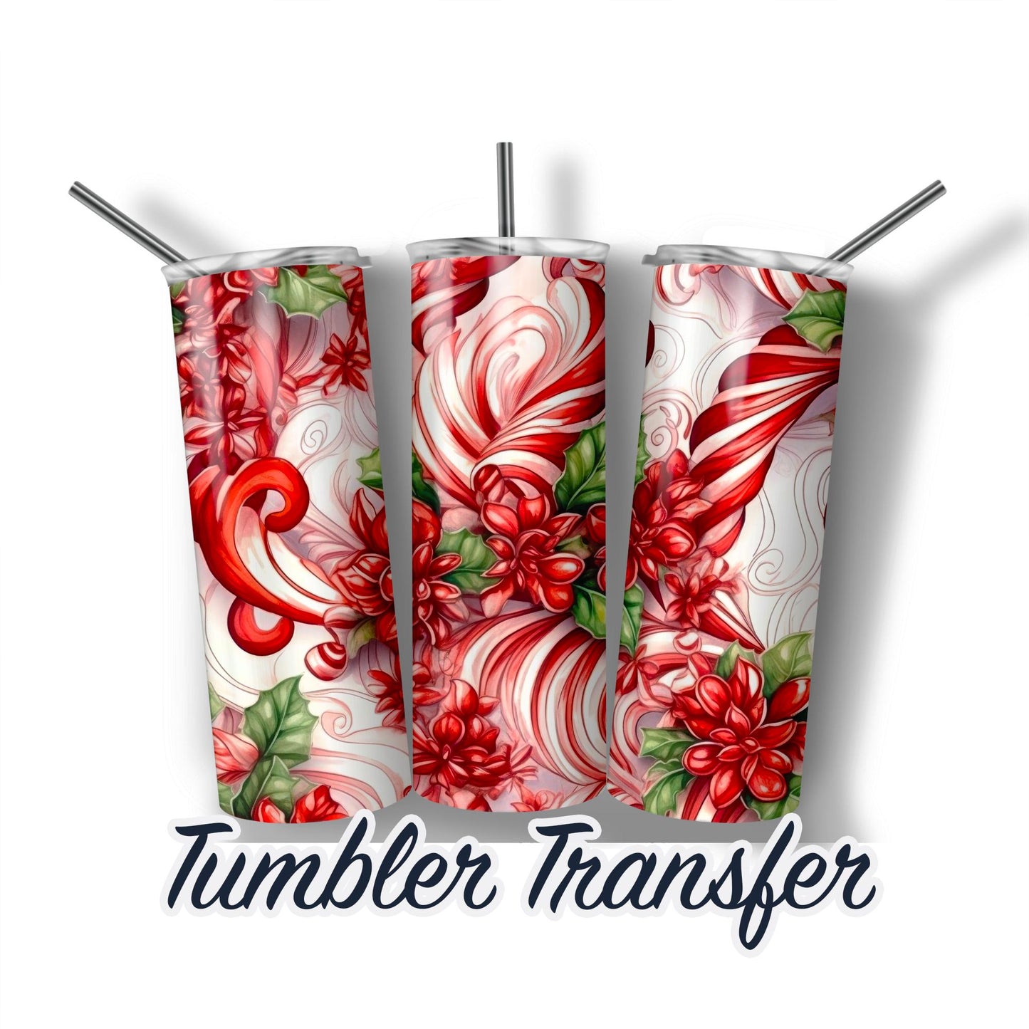 Christmas  Sublimation Transfer Print For 20 oz Tumblers - 30 oz Tumblers - Ready To press - Heat Transfers