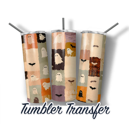 Vintage Ghost  Sublimation Transfer Print For 20 oz Tumblers - 30 oz Tumblers - Ready To press Transfers - Ships Next Day