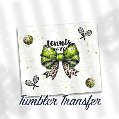 Tennis Coquette Sublimation Transfer Print For 20oz Tumblers-30oz Tumblers Ready To press Transfers Ships Next Day