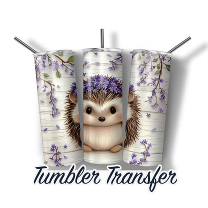 Hedgehog  Sublimation Transfer Print For 20 oz Tumblers - 30 oz Tumblers - Ready To press - Heat Transfers SHIPS NEXT DAY