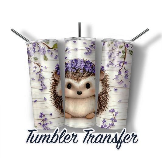 Hedgehog  Sublimation Transfer Print For 20 oz Tumblers - 30 oz Tumblers - Ready To press - Heat Transfers SHIPS NEXT DAY