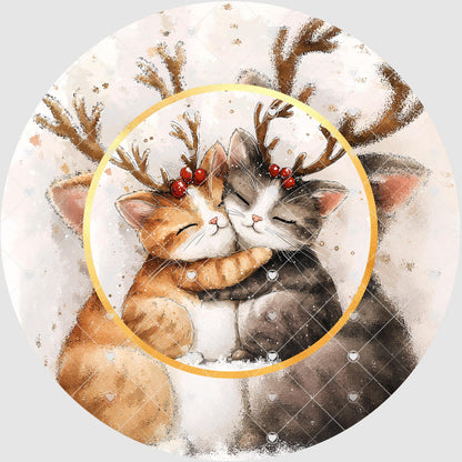 Christmas Kittens Wind Spinner Sublimation Ready To press Heat Transfer SHIPS NEXT DAY