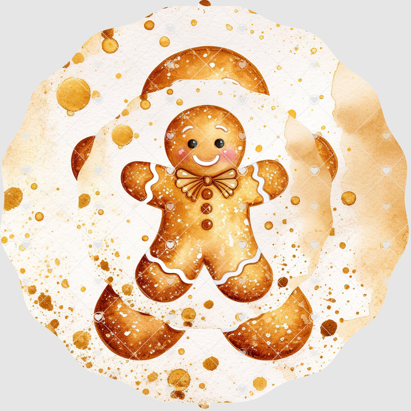 Gingerbread Man Wind Spinner Sublimation Ready To press Heat Transfer SHIPS NEXT DAY