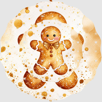 Gingerbread Man Wind Spinner Sublimation Ready To press Heat Transfer SHIPS NEXT DAY