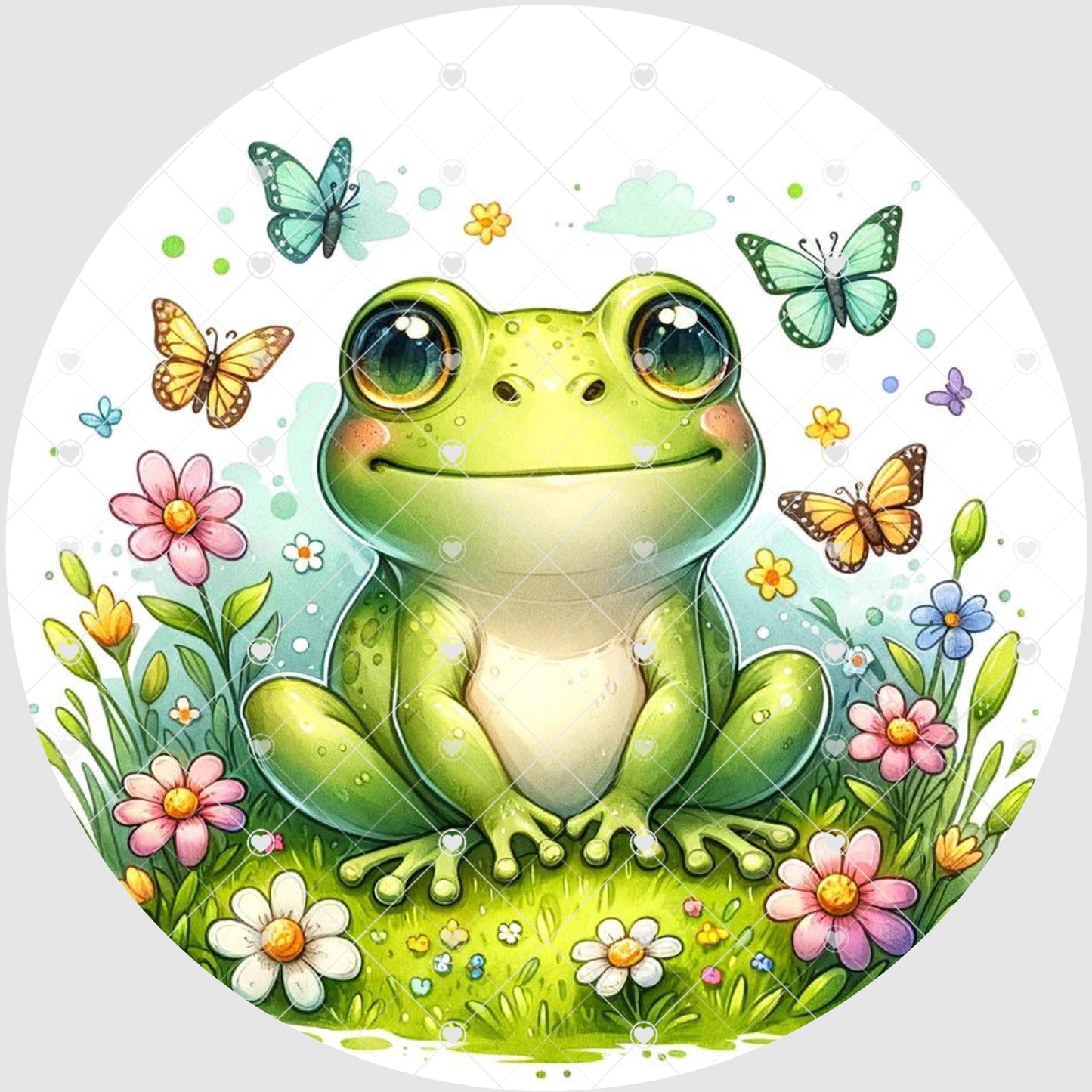 Frog Wind Spinner Sublimation Ready To press Heat Transfer SHIPS NEXT DAY