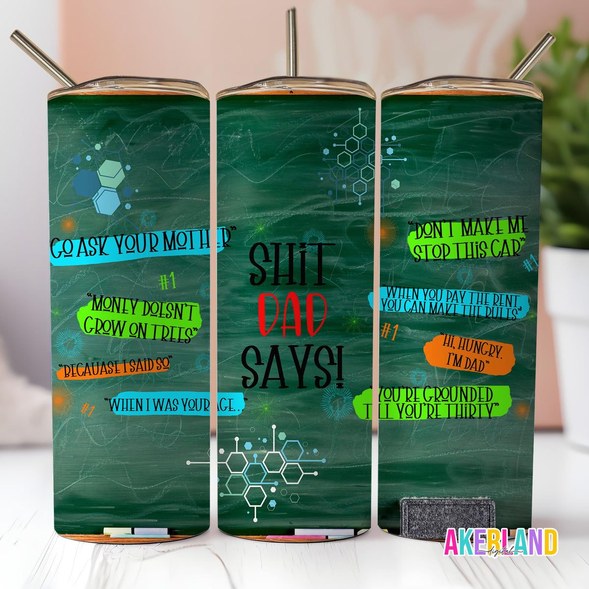 Shit Dads Say 20oz Sublimation Tumbler Design PNG Digital Download