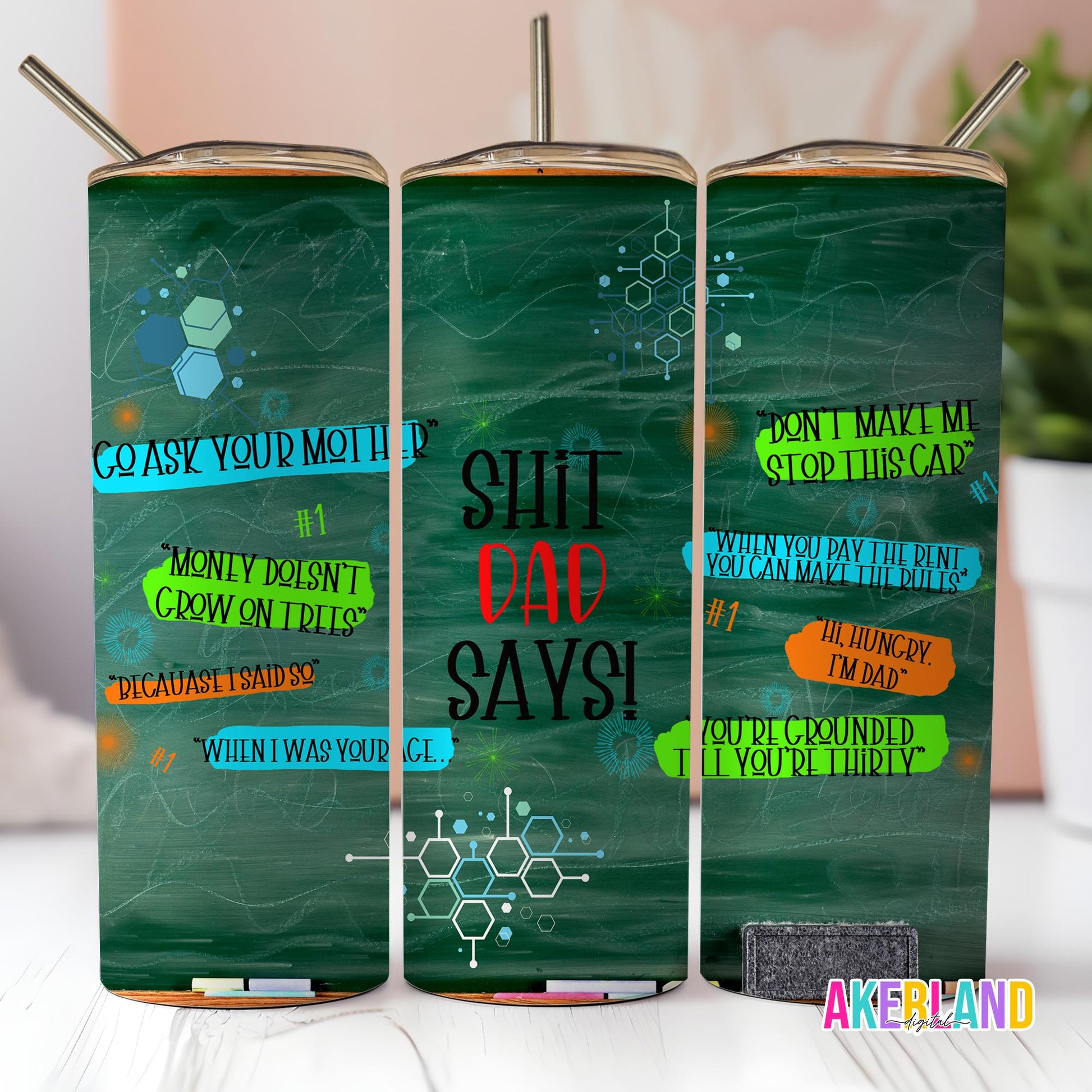 Shit Dads Say 20oz Sublimation Tumbler Design PNG Digital Download