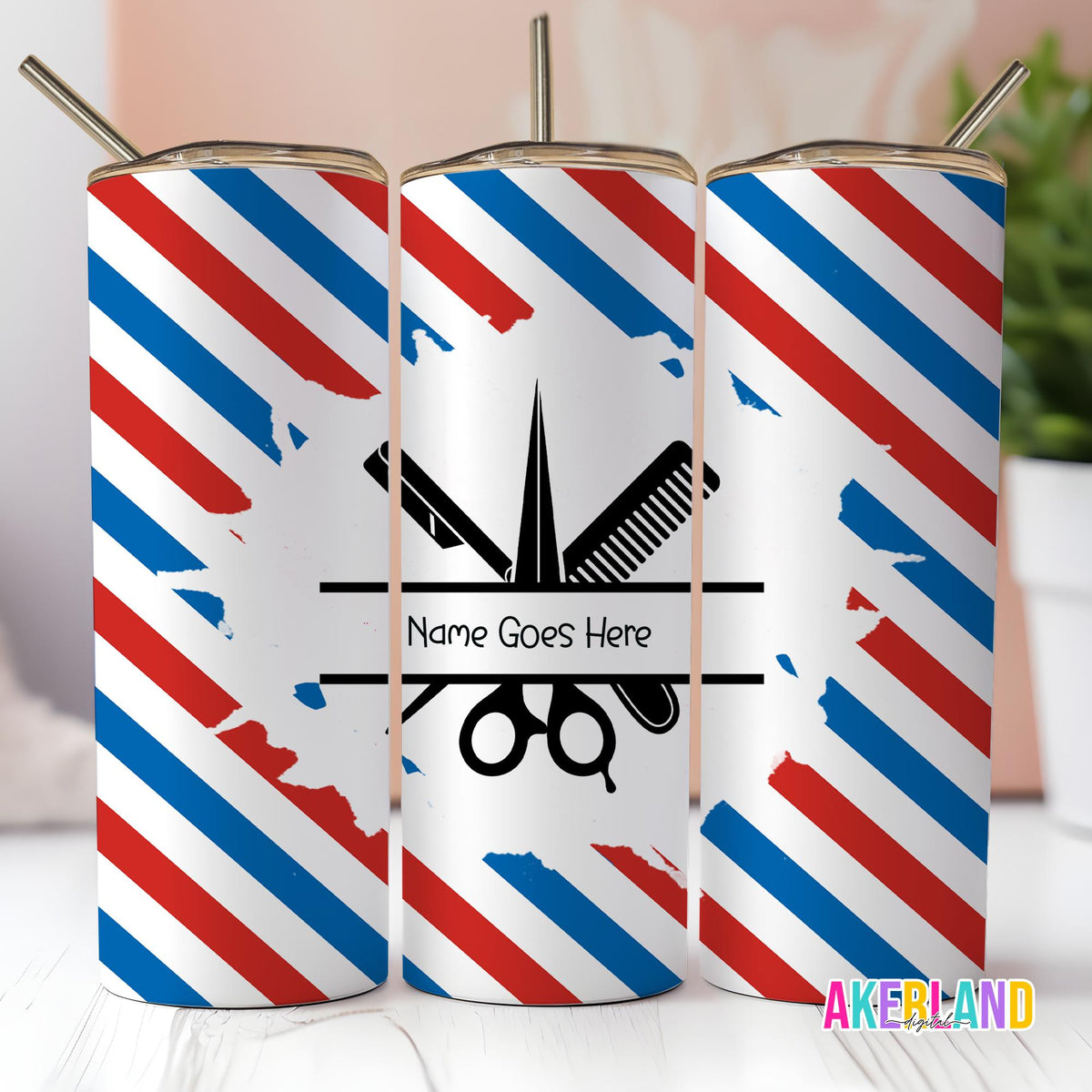 Barber 20oz Sublimation Tumbler Design - PNG Digital Download
