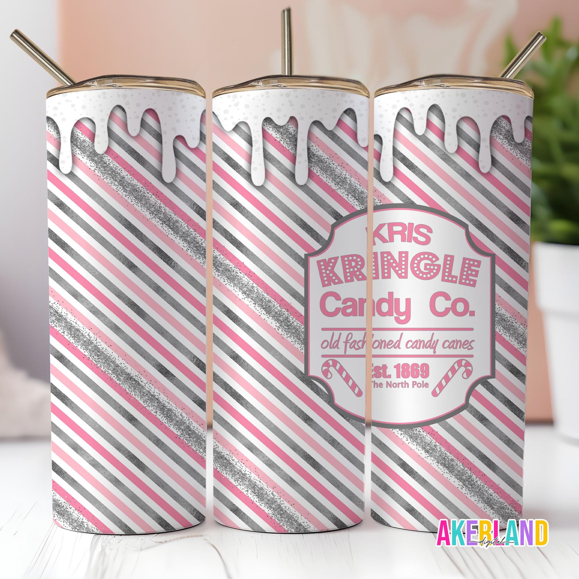Kringle Candy Co. 20oz Sublimation Tumbler Design - PNG Digital Download