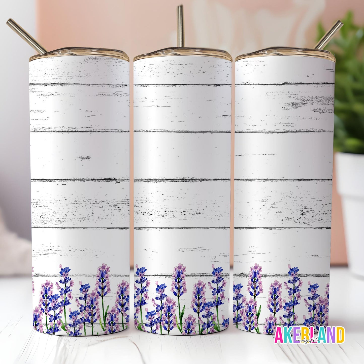 Lavender Wood Background - 20 oz Sublimation Tumbler Design PNG Digital Download