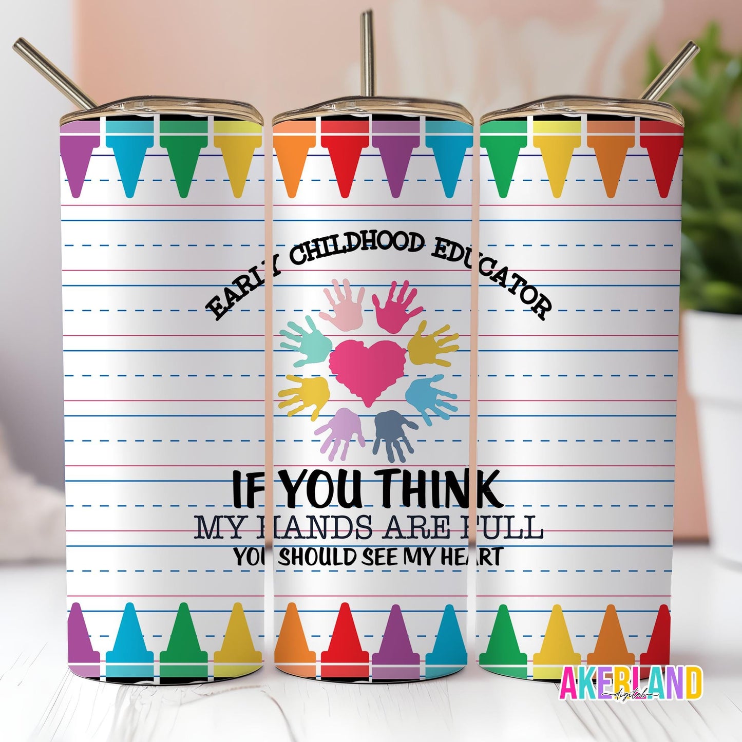 Early Childhood Educator / 20oz Sublimation Tumbler Design - PNG Digital Download