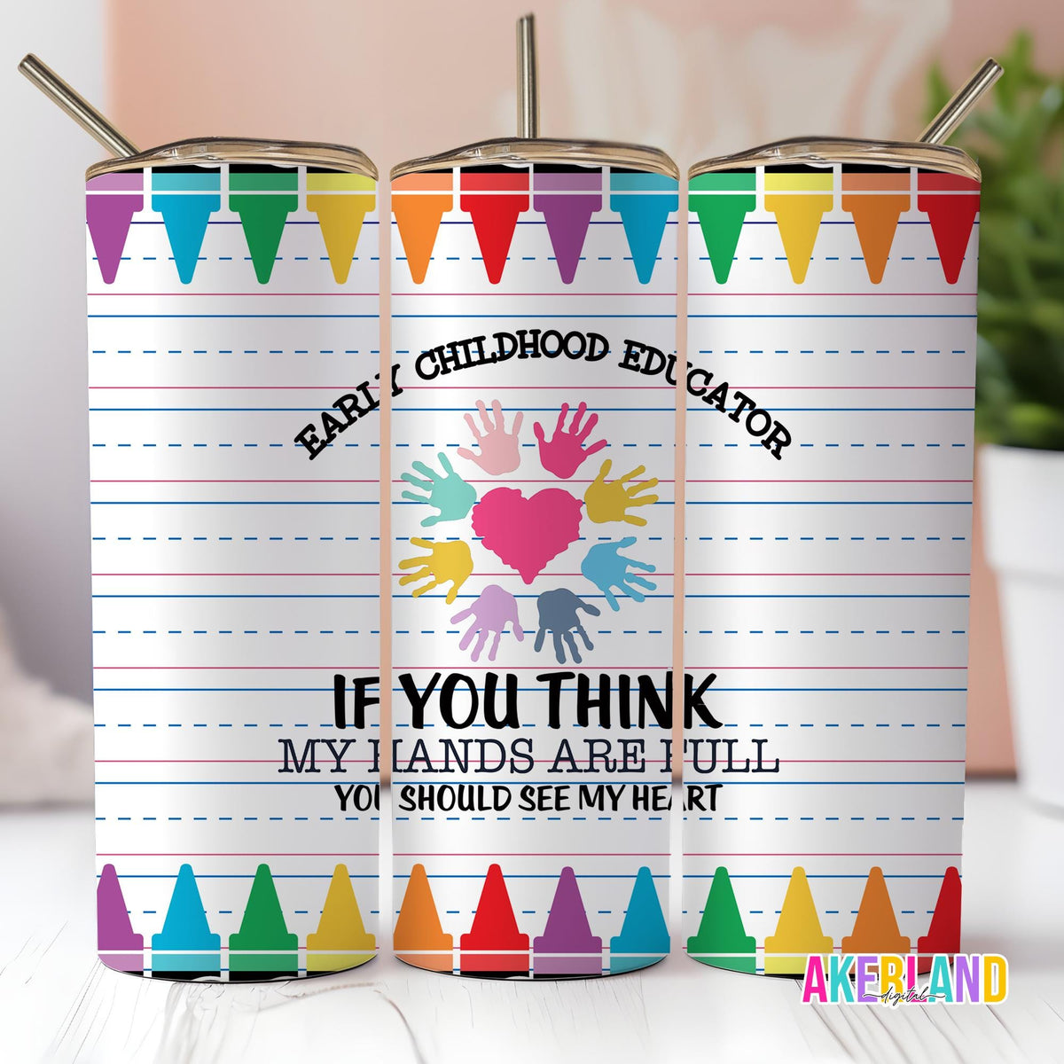 Early Childhood Educator / 20oz Sublimation Tumbler Design - PNG Digital Download