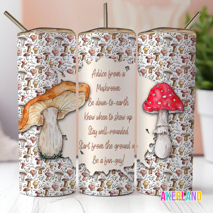 Mushroom Tumbler Design - 20oz Sublimation Design PNG Digital Download