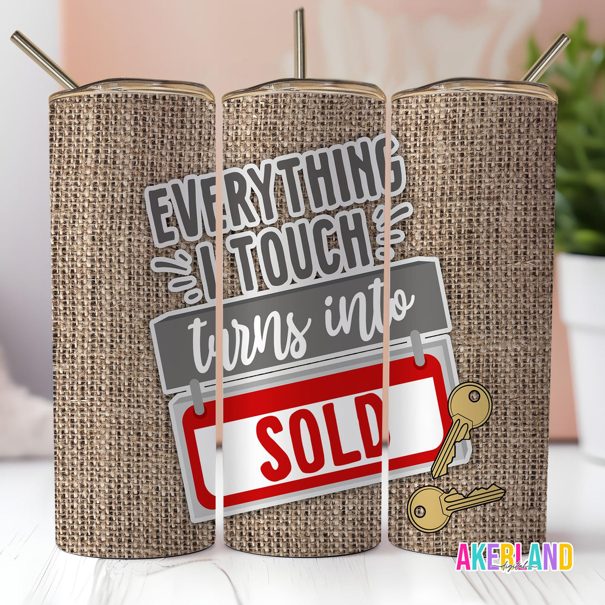 Real Estate 20oz Sublimation Tumbler Design - PNG Digital Download