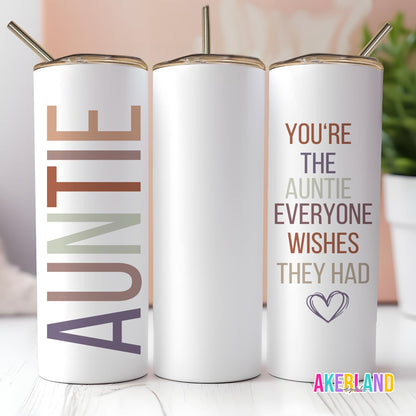 Auntie 20oz Sublimation Tumbler Wrap Design - PNG Digital Download