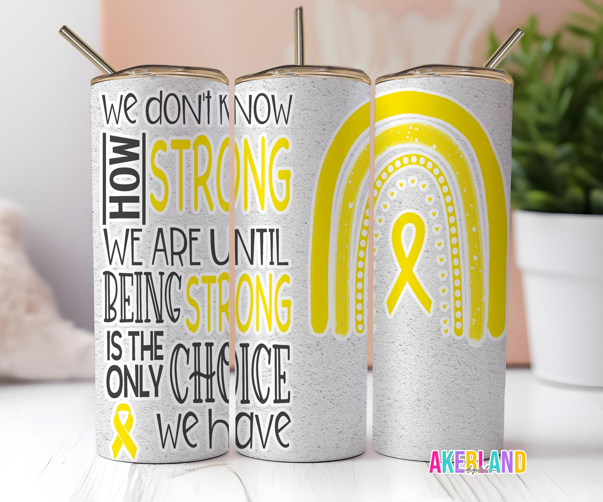 Yellow Ribbon 20oz Sublimation Tumbler Design - PNG Digital Download -Instant Download