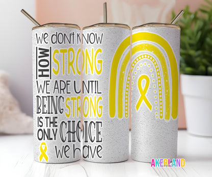 Yellow Ribbon 20oz Sublimation Tumbler Design - PNG Digital Download -Instant Download