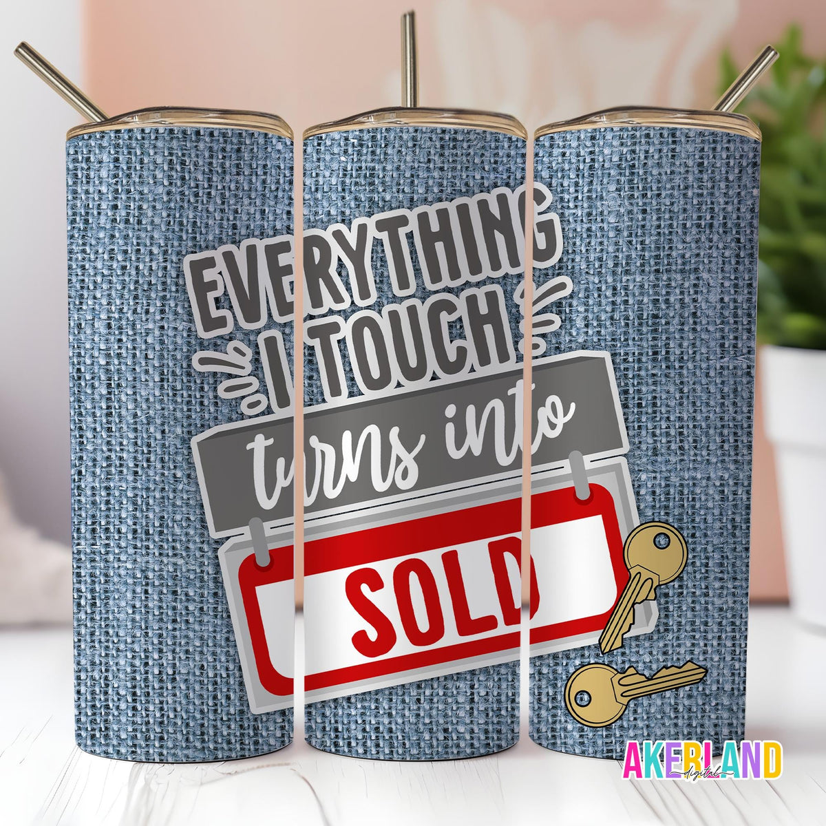 Real Estate 20oz Sublimation Tumbler Design - PNG Digital Download