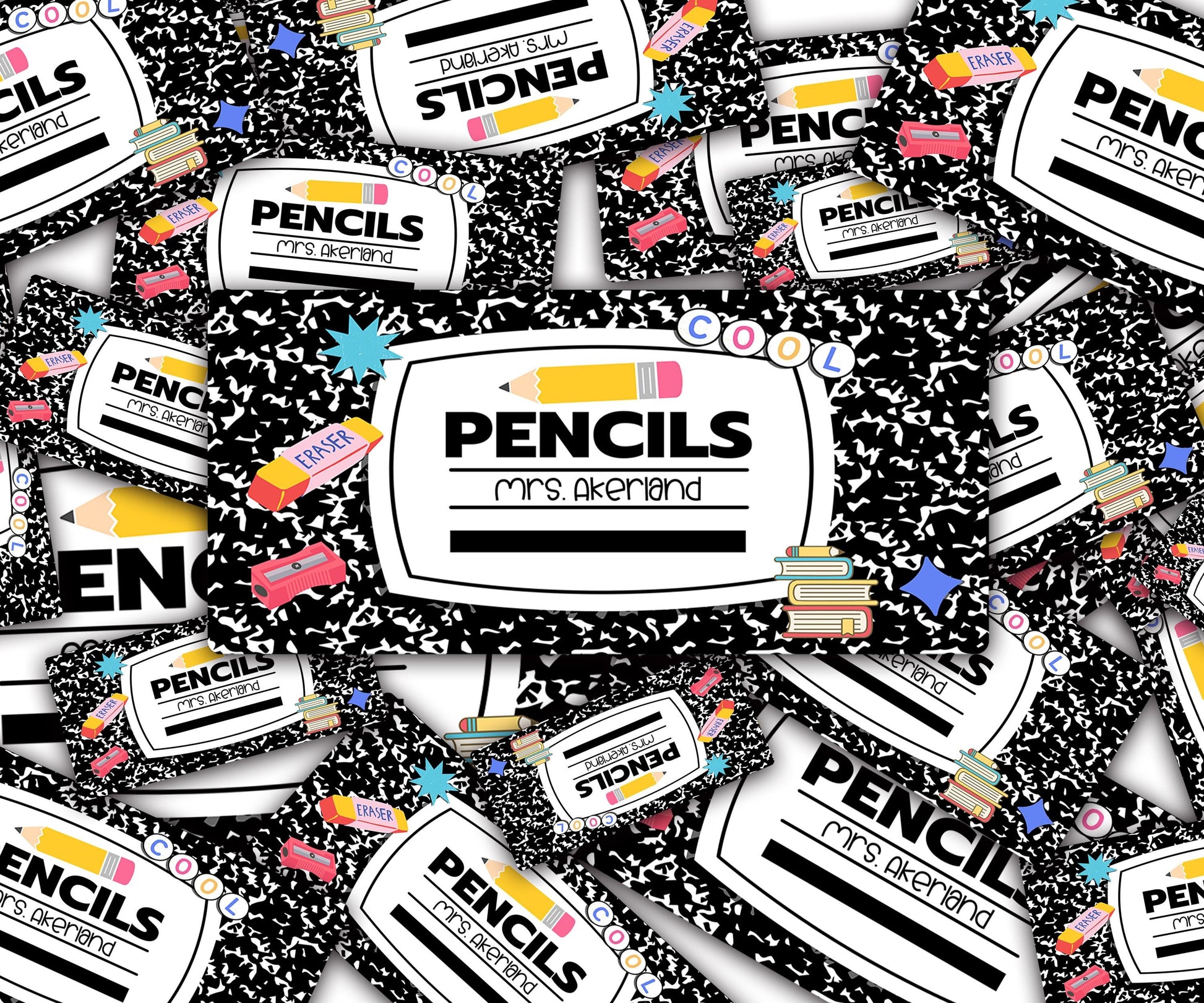 Custom Decal for Pencil Dispenser, Vinyl Decal Personalized with a name