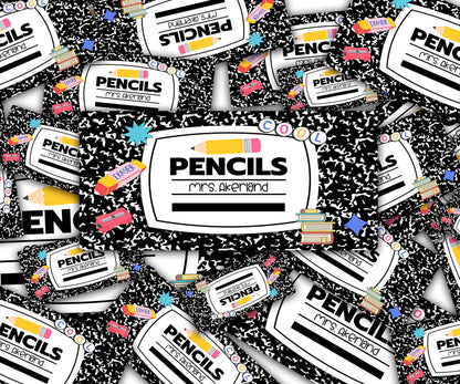 Custom Decal for Pencil Dispenser, Vinyl Decal Personalized with a name