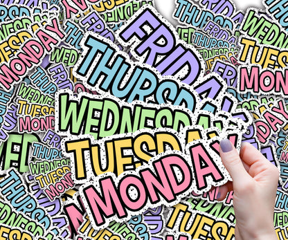Customizable Magnets for Classroom Whiteboard, Rainbow Theme Monday - Friday SET or Custom 1-2 Line Words, Teacher Supplies and Room Decor