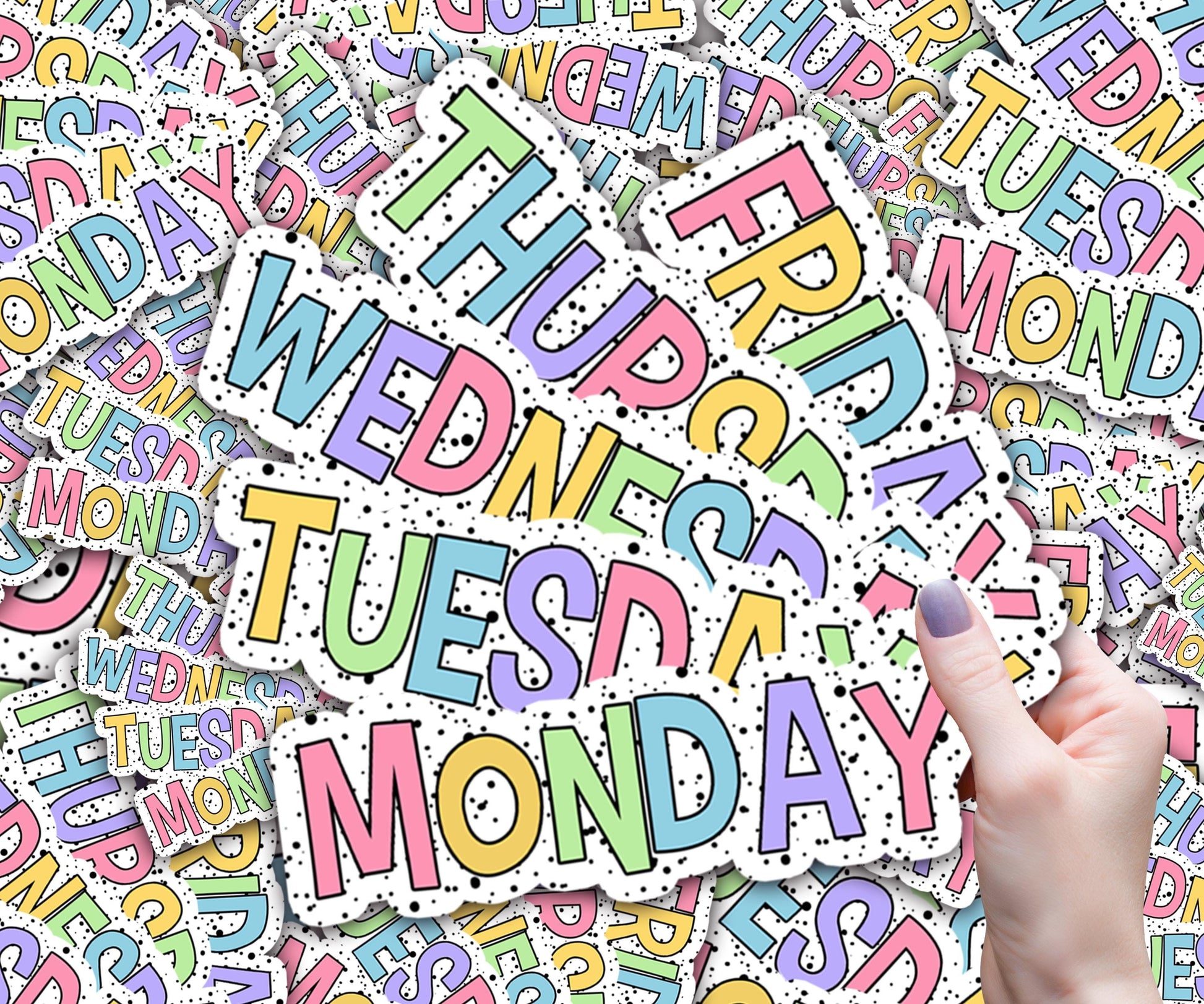 Days of the Week Whiteboard Magnets, Rainbow Classroom Decor