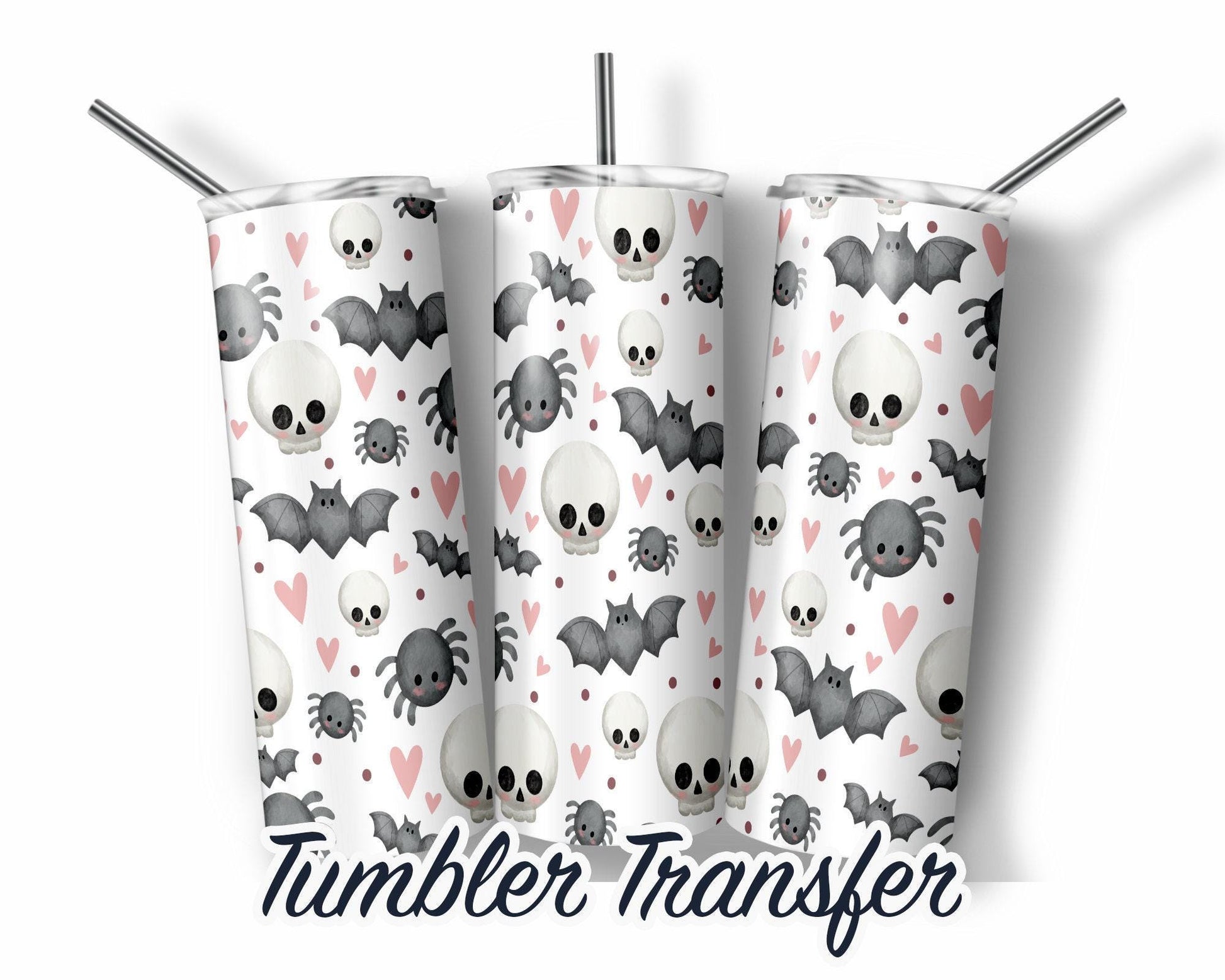 Halloween Sublimation Tumbler Transfer Print For 20 oz Tumbler - 30 oz Tumbler - Ready To press - Heat Transfers