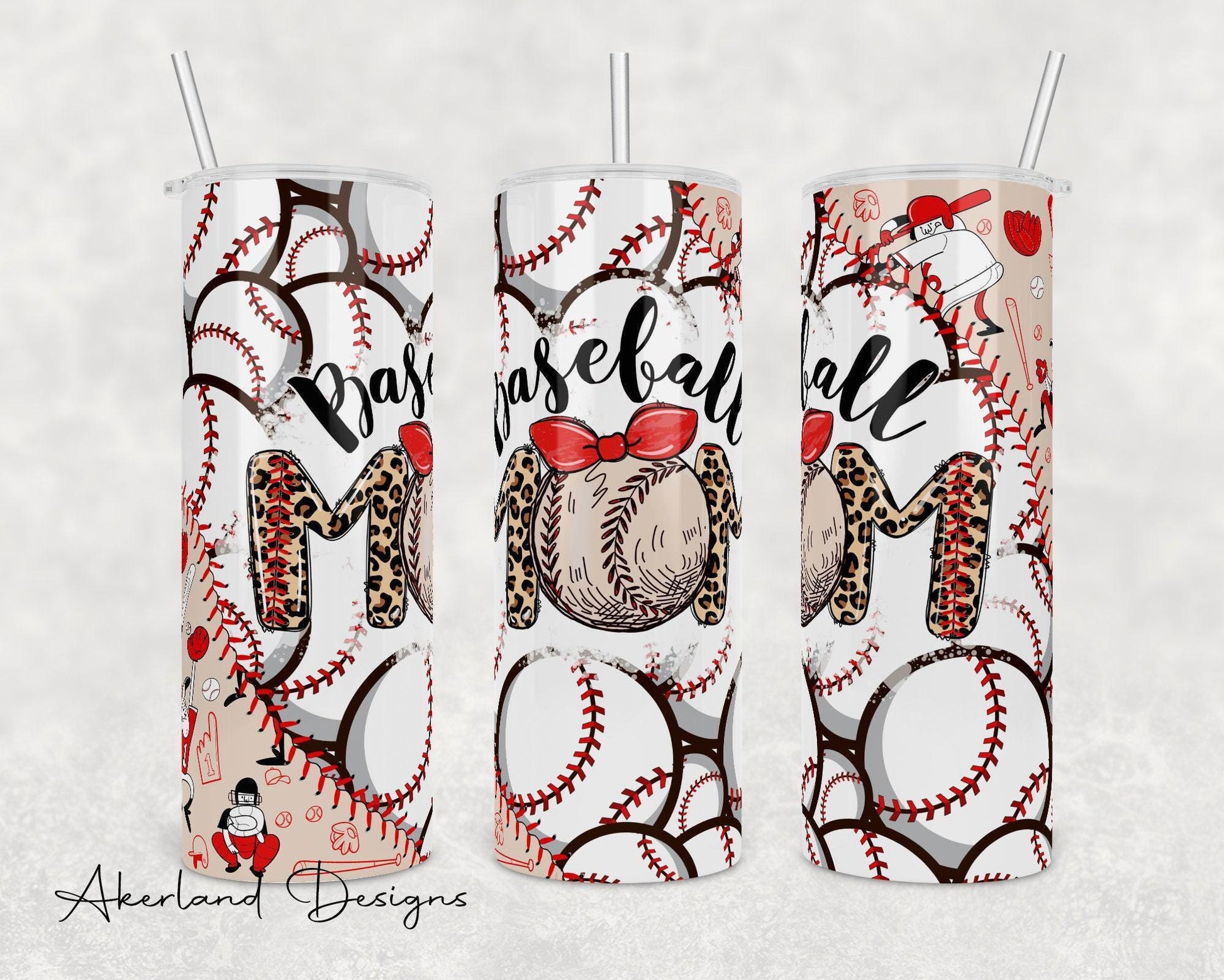 Baseball Mom Sublimation Tumbler Transfer Print 20 oz Tumbler - 30oz Tumbler - Ready To press - Heat Transfers