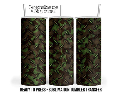 Camo Diamond Plate Sublimation Tumbler Transfer Print For 20 oz Tumbler - 30 oz Tumbler Ready to press Heat Transfers