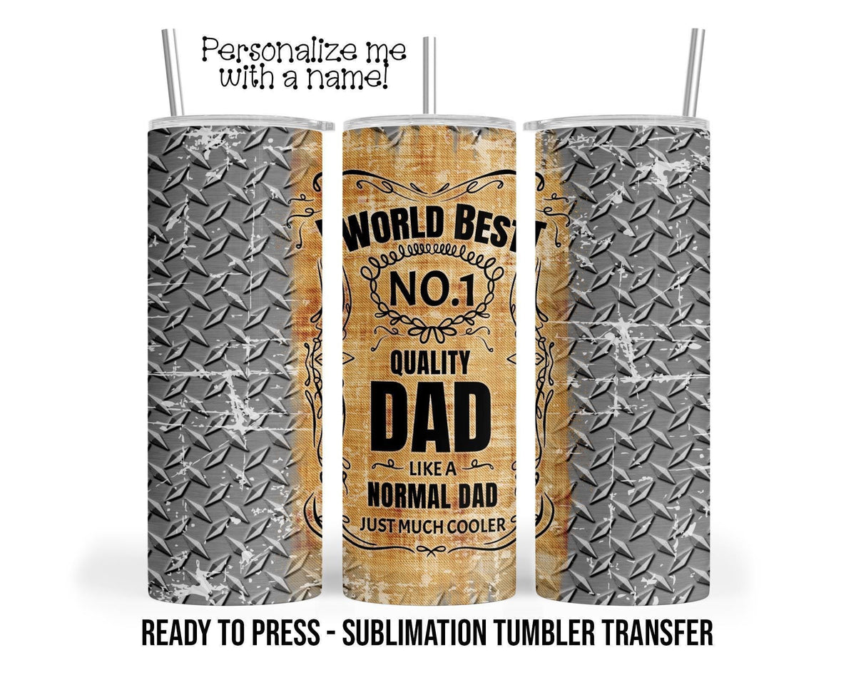 Dad Diamond Plate Tumbler Sublimation Transfer, 20oz & 30oz, Ready to Press