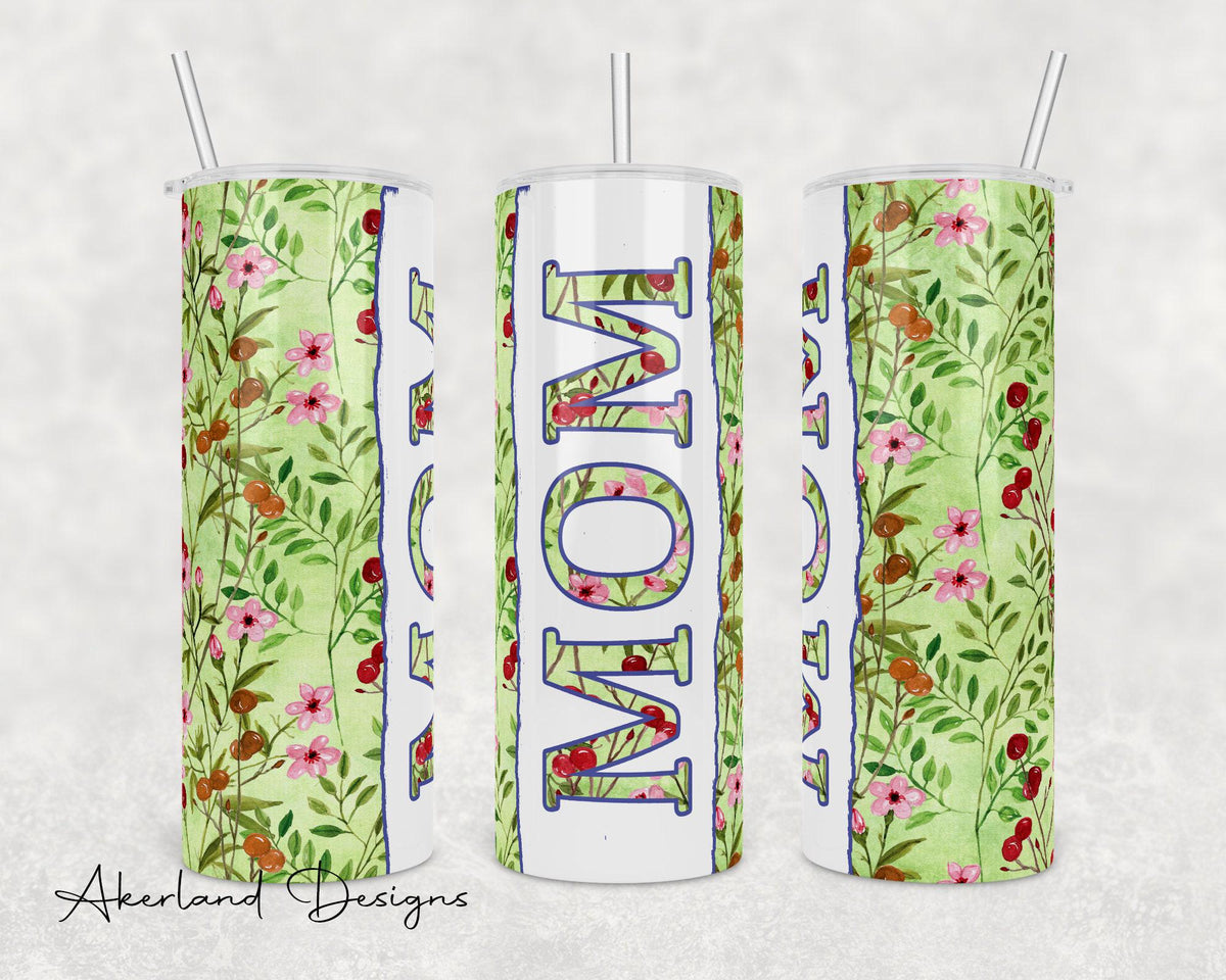 Floral Mom Sublimation Tumbler Transfer Print 20 oz Tumbler - 30oz Tumbler - Ready To press - Heat Transfers