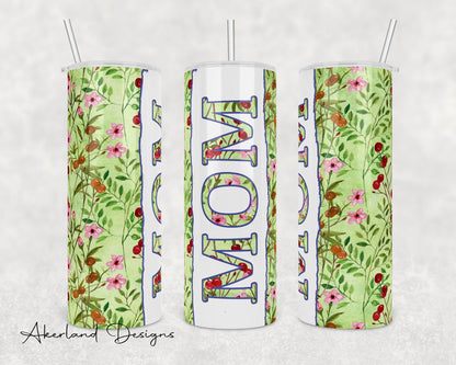 Floral Mom Sublimation Tumbler Transfer Print 20 oz Tumbler - 30oz Tumbler - Ready To press - Heat Transfers