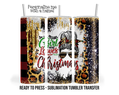 Christmas Sublimation Tumbler Transfer Print For 20 oz Tumbler - 30 oz Tumbler - Ready To press - Heat Transfers