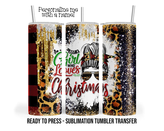 Christmas Sublimation Tumbler Transfer Print For 20 oz Tumbler - 30 oz Tumbler - Ready To press - Heat Transfers