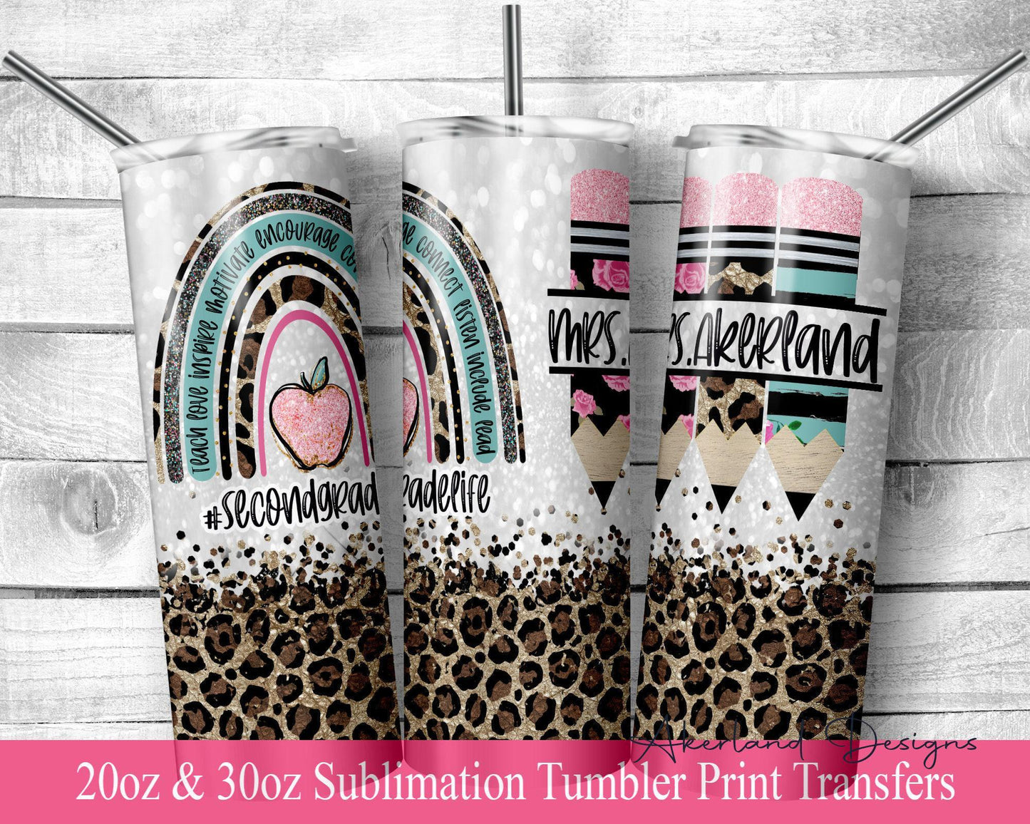 Second Grade Life - Sublimation Tumbler Transfer Print For 20 oz Tumblers - 30oz Tumbler - Ready To press -Heat Transfers